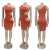 8One Shoulder Sleeveless Cut Out Bodycon Dress