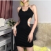 7Pearl Halter Backless Hollow Out Mini Dress