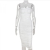 4Ruched White s Knee Length Straples Dresses For Women