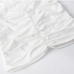 8Ruched White s Knee Length Straples Dresses For Women