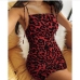 4Seductive Sleeveless Ruched Leopard Print Dress