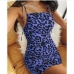 6Seductive Sleeveless Ruched Leopard Print Dress