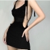 4Sexy  Backless Hollow Out Slim Mini Dress