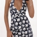 3Sexy Backless Print Halter Sleeveless Mini Dress