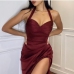 10Sexy Backless Ruched Halter Short Prom Dress