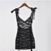 8Sexy Black Lace See Through Sleeveless Dress