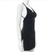 6Sexy Black Slit Backless Sleeveless Mini Dress