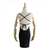 12Sexy Black Tie Wrap Backless Mini Dress Women