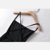 6Sexy Black Tie Wrap Backless Mini Dress Women