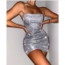 3Sexy Bling Spaghetti Strap Bodycon Mini Dress