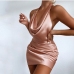 10Sexy Halter Ruched Backless One Piece Dress