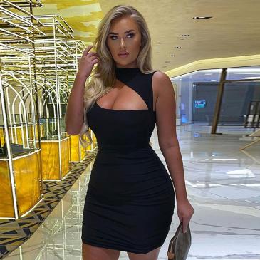 Sexy Hollow Out Sleeveless Bodycon Dress