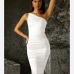 12Sexy Inclined Shoulder Asymmetrical Ruched Dresses