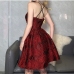 4Sexy Jacquard Halter Backless A Line Dress