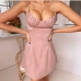 1Sexy Low Cut Ruched Backless Camisole Dress