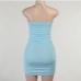 5Sexy Low Cut Ruched Sleeveless Bodycon Dress
