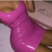 9Sexy Nightclub Sleeveless PU Bodycon Mini Dress