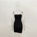 15Sexy Nightclub Versatile Plain Strapless Sheath Dress