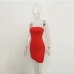17Sexy Nightclub Versatile Plain Strapless Sheath Dress
