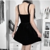 18Sexy Patchwork Pleated Sleeveless Mini Dress
