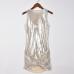 7Sexy Solid Asymmetrical Ruffled Sleeveless Dresses