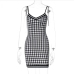 6Sexy Vintage Houndstooth Sleeveless Mini Dress