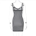 7Sexy Vintage Houndstooth Sleeveless Mini Dress