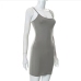 5Simple Design Solid Backless Camisole Short Dress