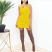 13Simple Design Solid Tassel Sleeveless Dress