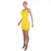 4Simple Design Solid Tassel Sleeveless Dress