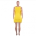 5Simple Design Solid Tassel Sleeveless Dress