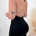5Solid Sexy Backless Slim Fitted Mini Dress