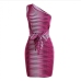 15Stylish One Shoulder Contrast Color Sleeveless Dresses