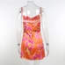 7Stylish Printed Spaghetti Strap Cowl Neck Dress