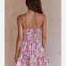 3Summer Floral Printed Spaghetti Strap Mini Dress