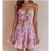 1Summer Floral Printed Spaghetti Strap Mini Dress