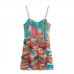 6Summer Printed Ruched Sleeveless Dresses