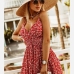 14Summer V Neck Floral Sleeveless Dress For Women