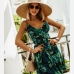 3Summer V Neck Floral Sleeveless Dress For Women