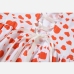 3Tie Wrap Backless Heart Print Strapless Dress