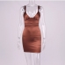 14Trending V Neck Ruched Sleeveless Mini Dress