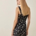 3Trendy Black A-Line Sleeveless Floral Print Dress