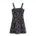 6Trendy Black A-Line Sleeveless Floral Print Dress