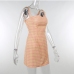 7Trendy Summer Sleeveless Bodycon Plaid Dress