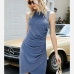 3Urban Casual Sleeveless Ruched Dresses