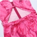 12Urban Outdoor Printed Split Tie Wrap Halter Midi Dress