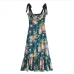 5Vocation Floral Ruffle Sleeveless Dress Backless For Women