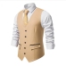 3Fashion V Neck Single Button Vest Coat