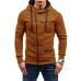 5 Contrast Color Hooded Leisure Time Short Coat