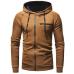 9 Contrast Color Hooded Leisure Time Short Coat